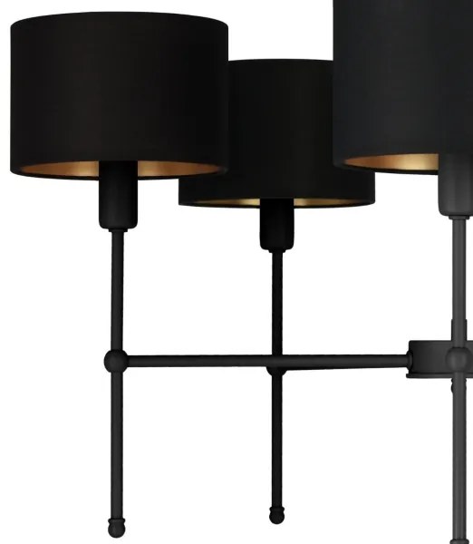 Lustră pe tijă MADELA 5xE14/40W/230V neagră