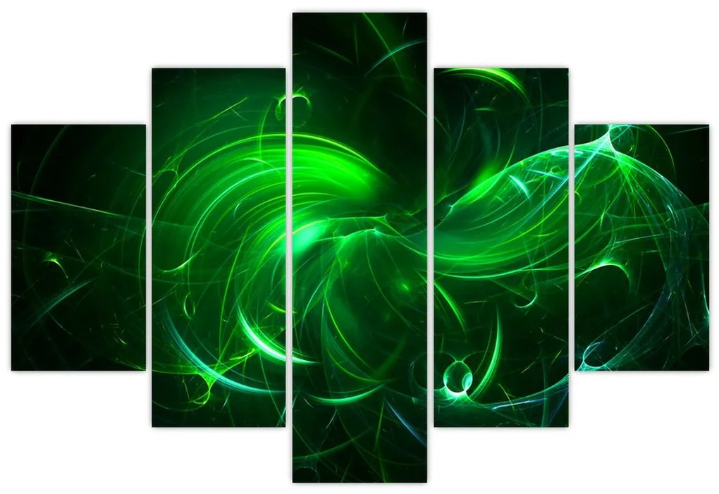 Tablou - abstracție verde (150x105 cm)