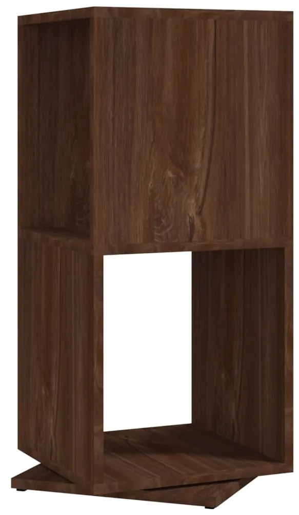 339563 vidaXL Dulap rotativ, stejar maro, 34,5x34,5x75,5 cm, lemn prelucrat