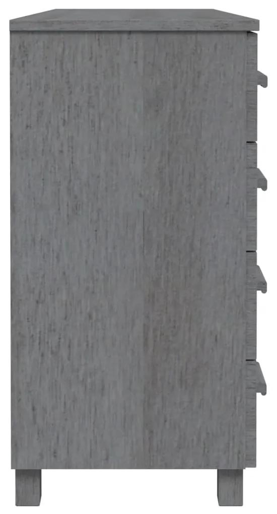 Servanta, gri inchis, 113x40x80 cm, lemn masiv de pin 1, Morke gra