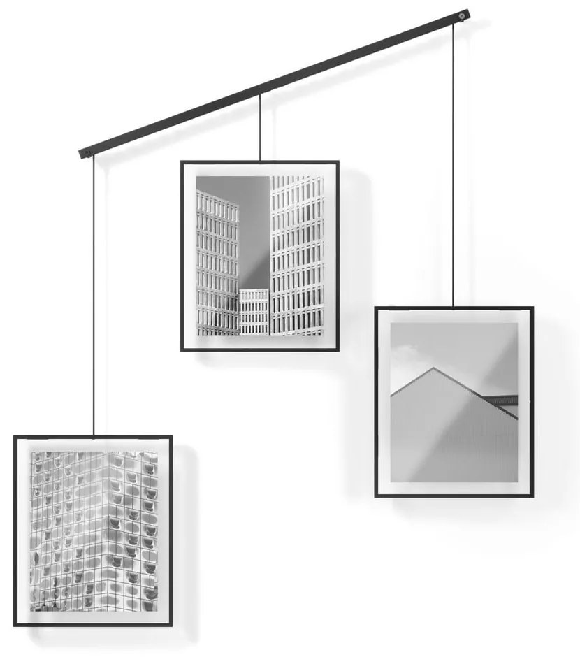 Rame negre de agățat 3 buc. din metal 73x82 cm Exhibit – Umbra