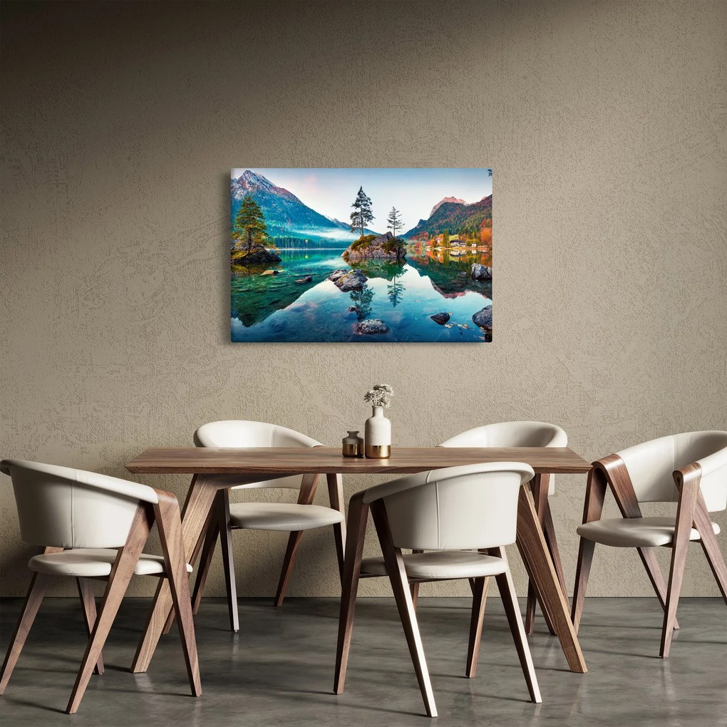 Tablou - Lacul Hintersee, Alpii Bavarezi, Austria (90x60 cm)