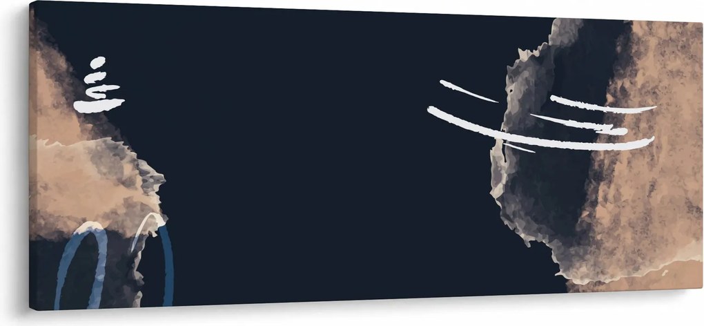 Tablou - Abstracție albastru închis (120x50 cm)