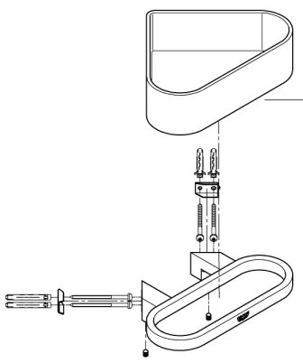 GROHE 41038000 - Cadă de duș de colț SELECTION crom lucios