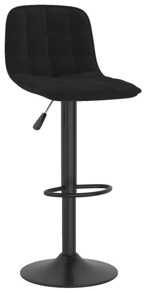 333977 vidaXL Scaun de bar, negru, catifea