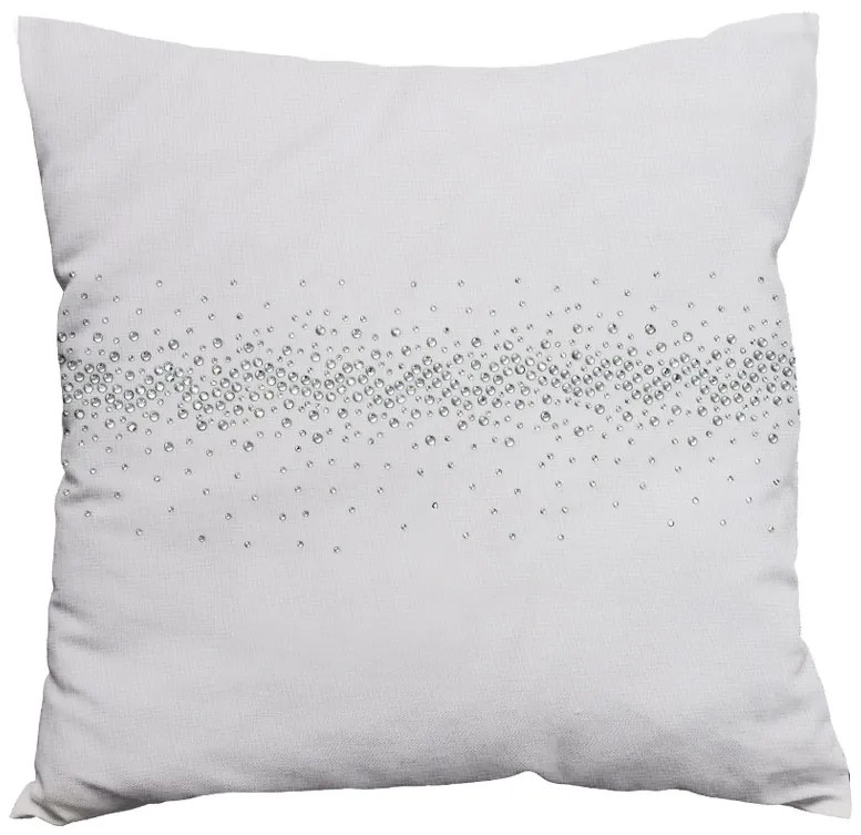 Husa de perna decorativa STONY 40x40 cm, alba