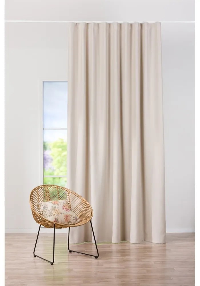 Draperie crem 140x260 cm cu cârlige – Mendola Fabrics