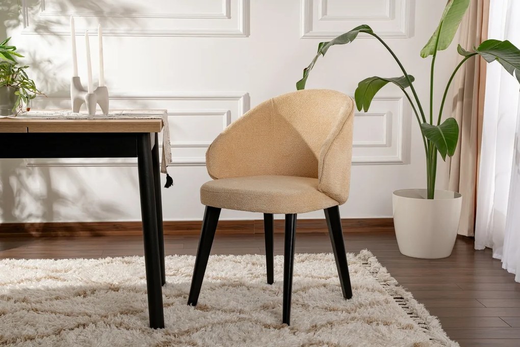 Set de scaune de sufragerie Bentley Beige andBlack, 2 buc.