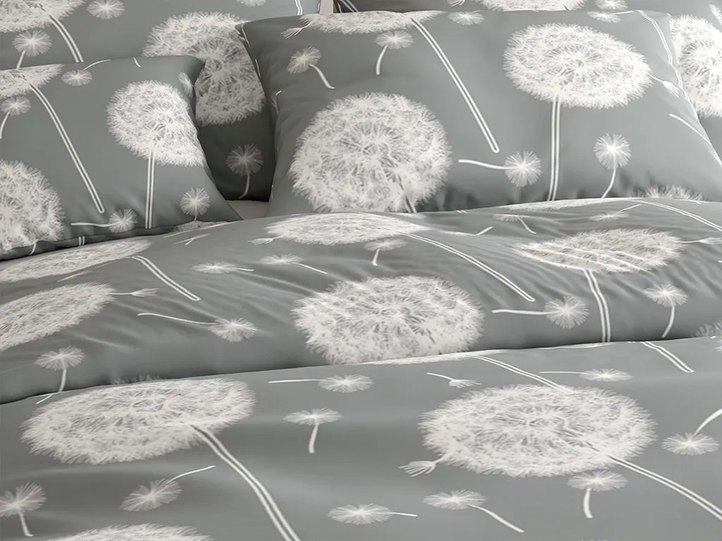 Lenjerie de pat din bumbac DANDELION BLEND gri hotelova capsula Dimensiune lenjerie de pat: 70 x 90 cm | 140 x 200 cm