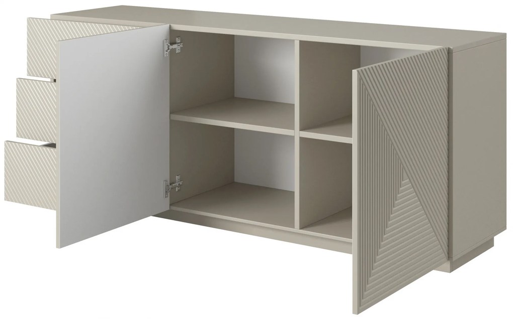 Comodă cu sertare pe soclu Asha 167 cm - cashmere