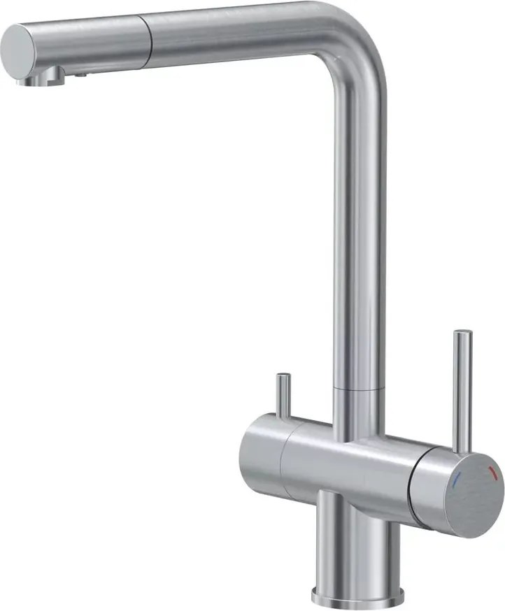 Baterie bucatarie cu dus extractibil Quadron Unique Ellen finisaj inox