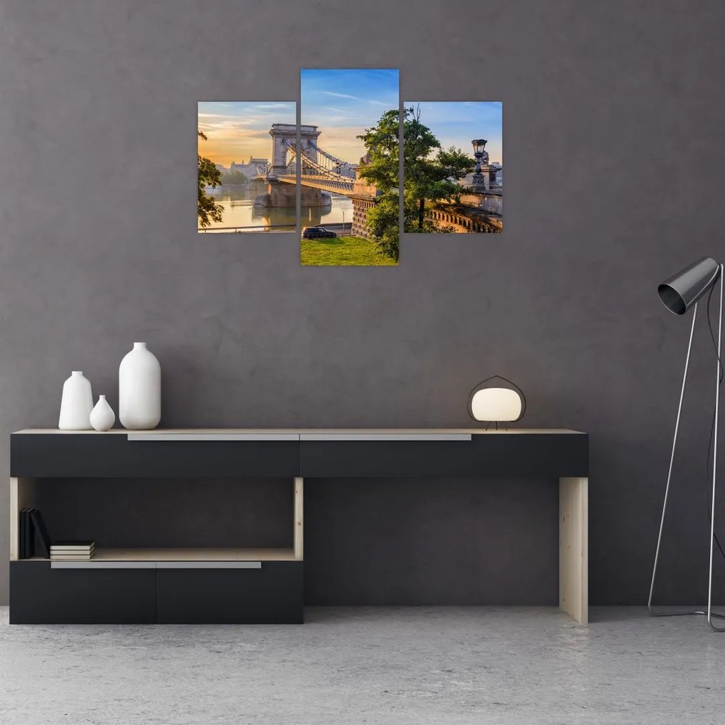 Tablou - Pod peste râu, Budapesta, Ungaria (90x60 cm)