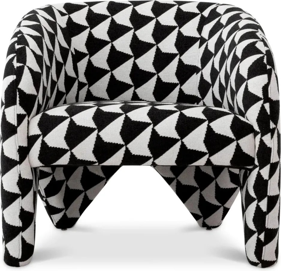 Fotoliu elegant design LUX Toledo, Zenith alb/ negru