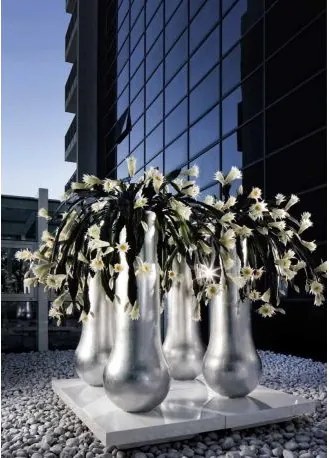 Aranjament floral inalt, design LUX DUBAI, argintiu 205cm 1141187.98