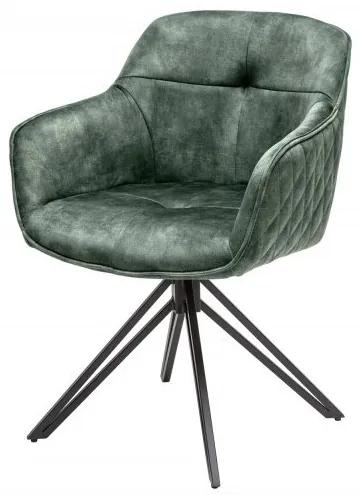 Set 2 scaune moderne pivotante Euphoria verde inchis