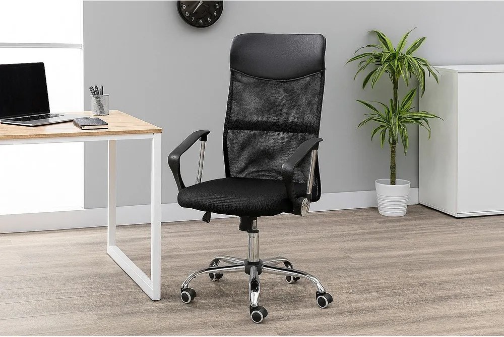 Scaun de birou negru tapițat Arco – Bonami Essentials