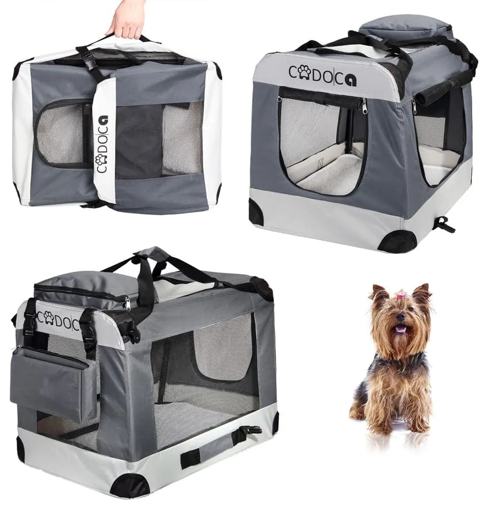 Deuba Geanta portabila pentru caini M 60x42x42 cm - gri