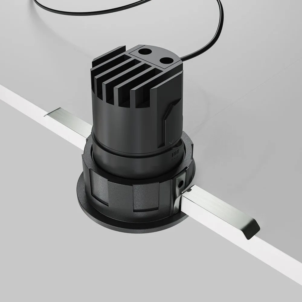 Spot LED incastrabil design tehnic Wise negru