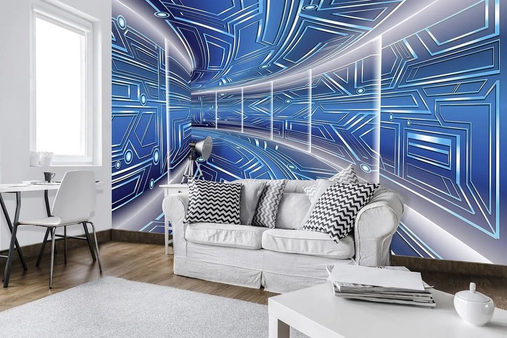 Fototapet - Coridor albastru (152,5x104 cm)