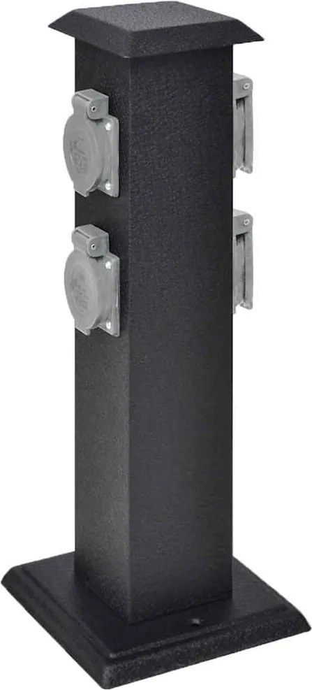 vidaXL Priză de grădină tip "turn" Negru