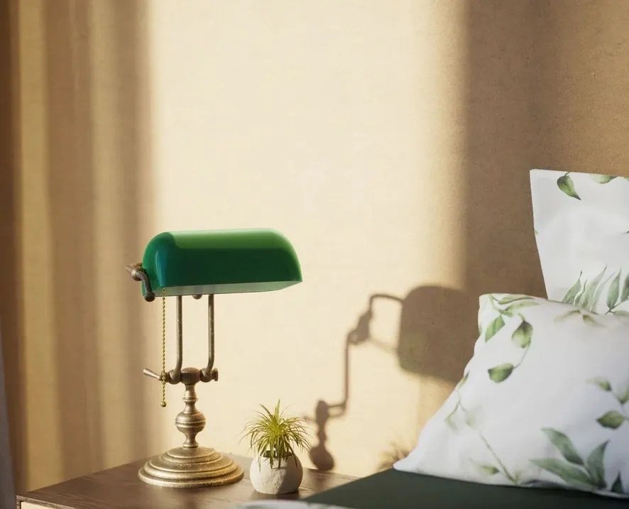 Lampa de birou din alama design clasic Banker