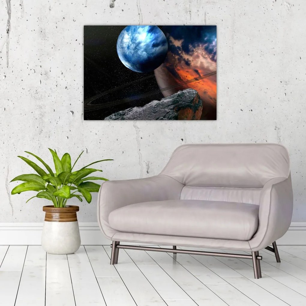 Tablou planetei în cosmos (70x50 cm)