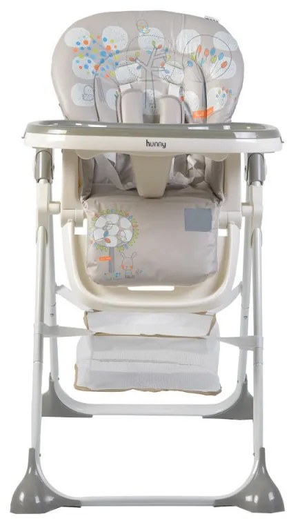 Scaun de masa premium pentru copii si bebe NOVOKIDS™ Hunny Baby, Reglabil in 6 trepte de inaltime,Pliabil , Centura de siguranta 5 puncte, Spatar