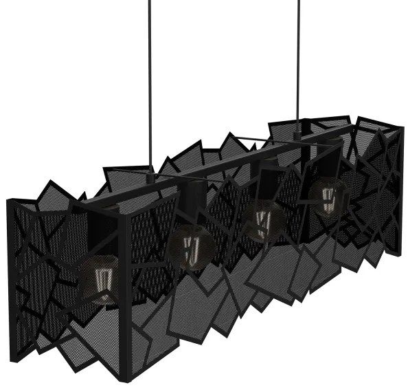 Lustră pe cablu CAMO 4xE27/15W/230V negru
