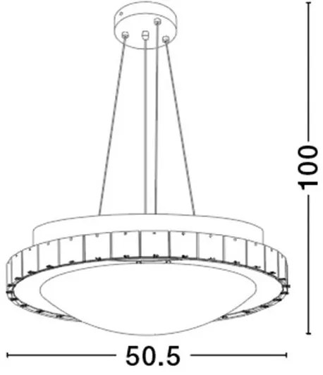 Lustra suspendata eleganta Palermo, 50cm