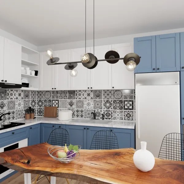 Lustră pe cablu TOKEN 6xE27/15W/230V negru