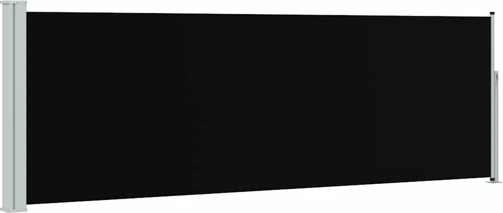 vidaXL Copertină laterală retractabilă de terasă, negru, 100x300 cm