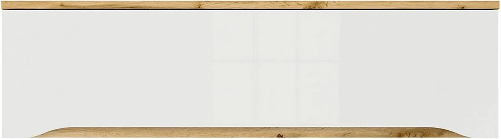 Dulap suspendat NUIS, stejar wotan/alb lucios, PAL, 135x29x38 cm