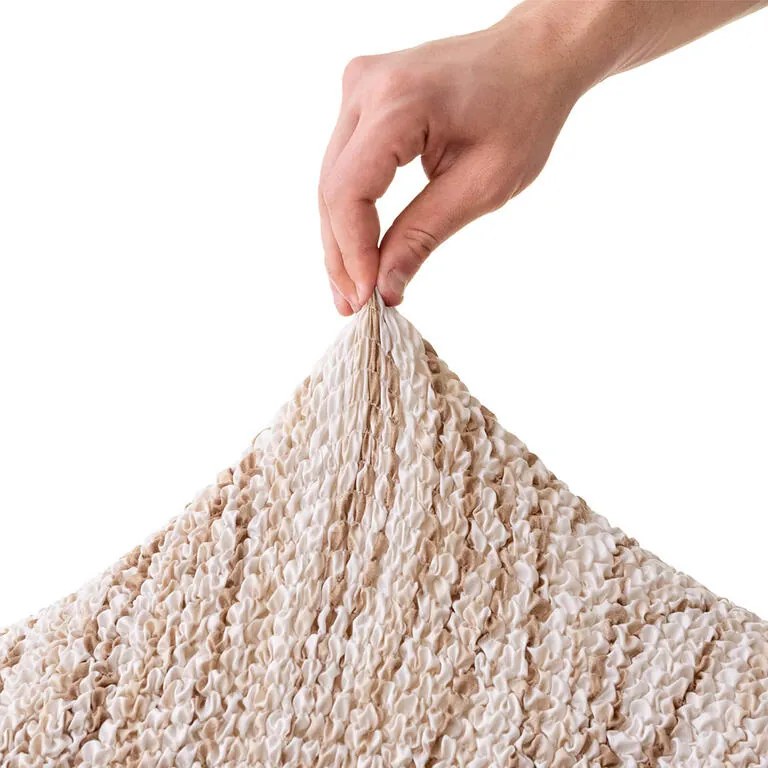 Huse bielastice UNIVERSO NOU bej cu dungi scaun cu spatar 2 buc (45 x 45 x 50 cm)