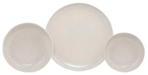 Set de masă 18 piese bej/porțelan