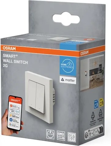 Osram - Întrerupător cu 2 butoane SMART+ MATTER 230V Wi-Fi
