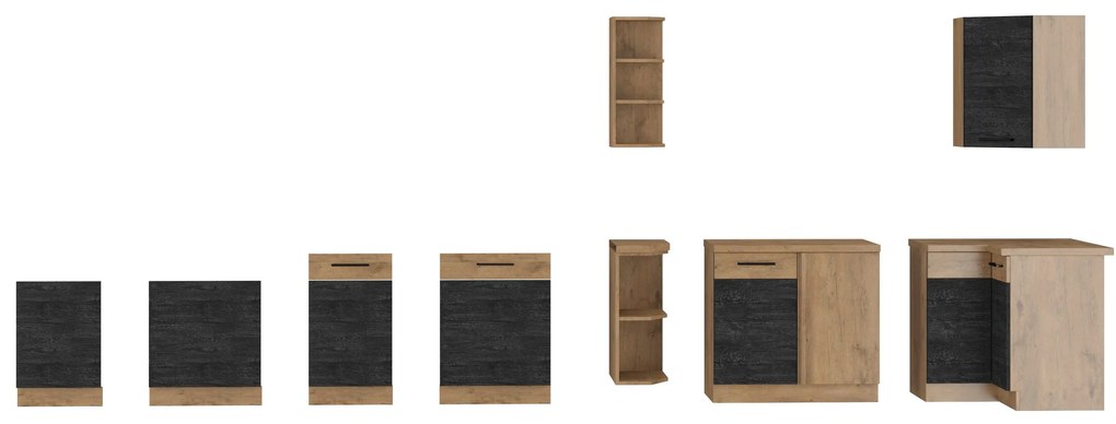 Dulap superior de bucătărie Virion 60 x 60 GN-72 1F (45°) (Stejar lancelot + lemn închis). 1046321