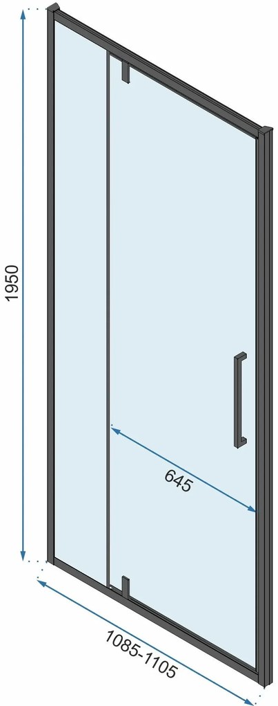Cabina de dus de colt Rapid Swing Auriu 100x80cm, Rea