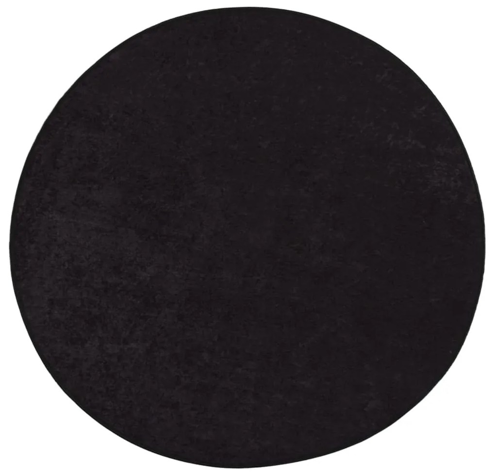 vidaXL Covor lavabil, antracit, φ120 cm , antiderapant