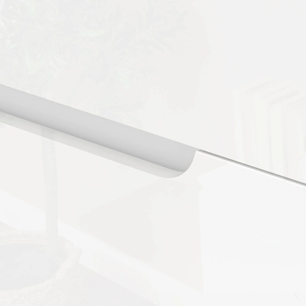 HOMCOM Comodă Modernă, Dulap, 4 Sertare, Placă de Pal, Dispozitiv Anti-Răsturnare, Amortizoare pentru Picioare, Alb | Aosom Romania