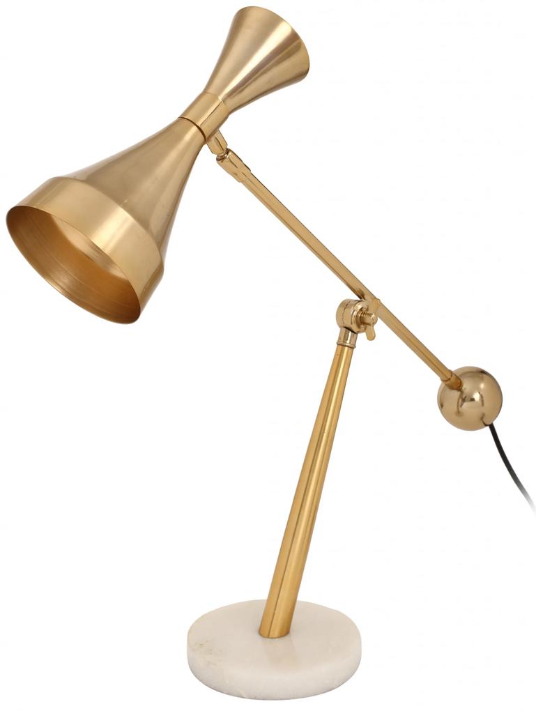 Lampa de birou din metal Cosima, auriu, un bec
