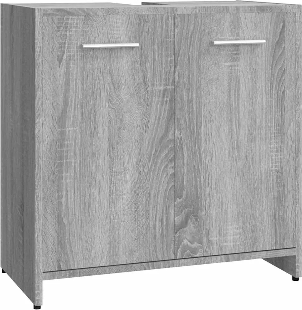 vidaXL Dulap de baie, gri sonoma, 60x33x60 cm, lemn prelucrat