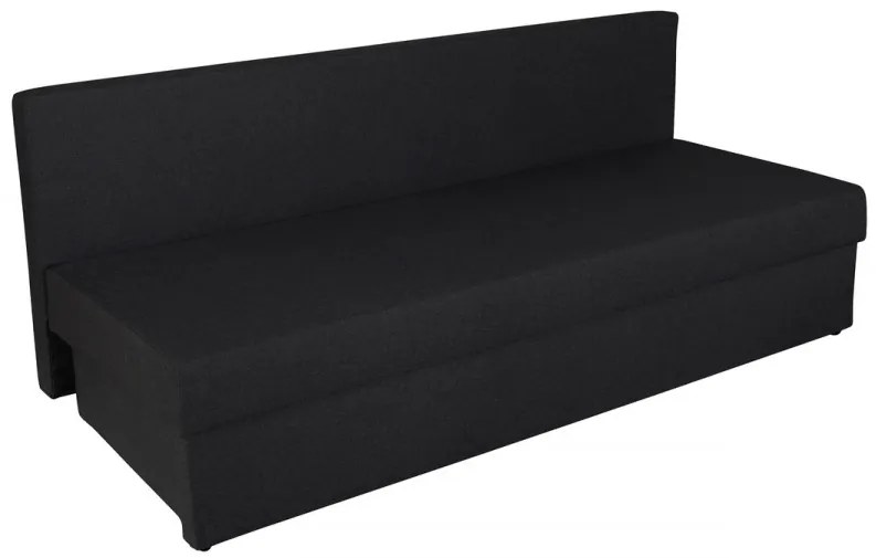 Canapea extensibila Alfi Anthracite 192x80x77 cm cu lada de depozitare, Stripes