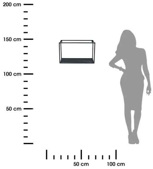 Poliță de perete LOFT 30x50 cm