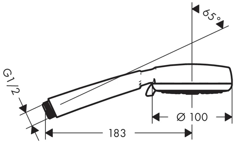 Para de dus Hansgrohe, Crometta 100 Vario, alb crom