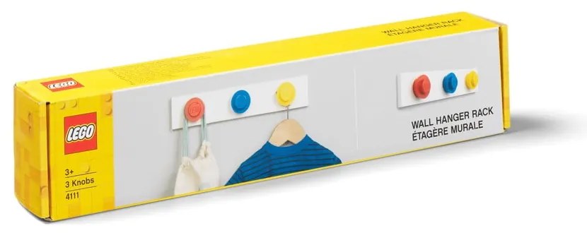Cuier de perete LEGO®, roșu-albastru-galben