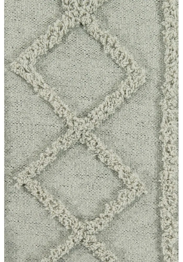 Covor verde deschis lavabil/țesut manual din bumbac 120x160 cm Tribu Olive – Lorena Canals