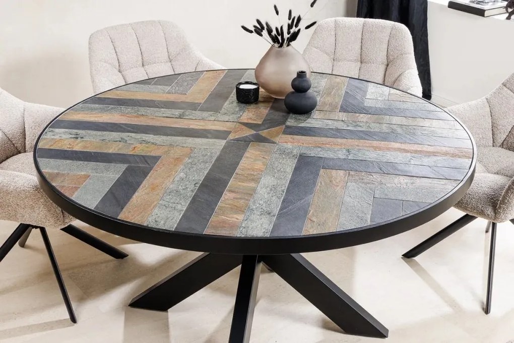 Masa Rotunda, Diametru 120cm, Design Unicat, Mountain Soul