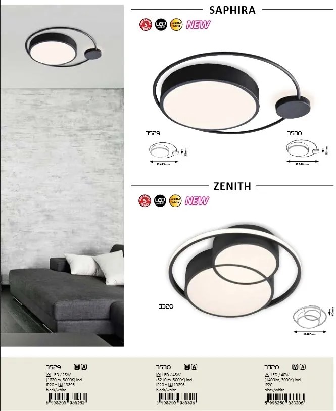 Plafoniera LED design modern Zenith 3320 RX