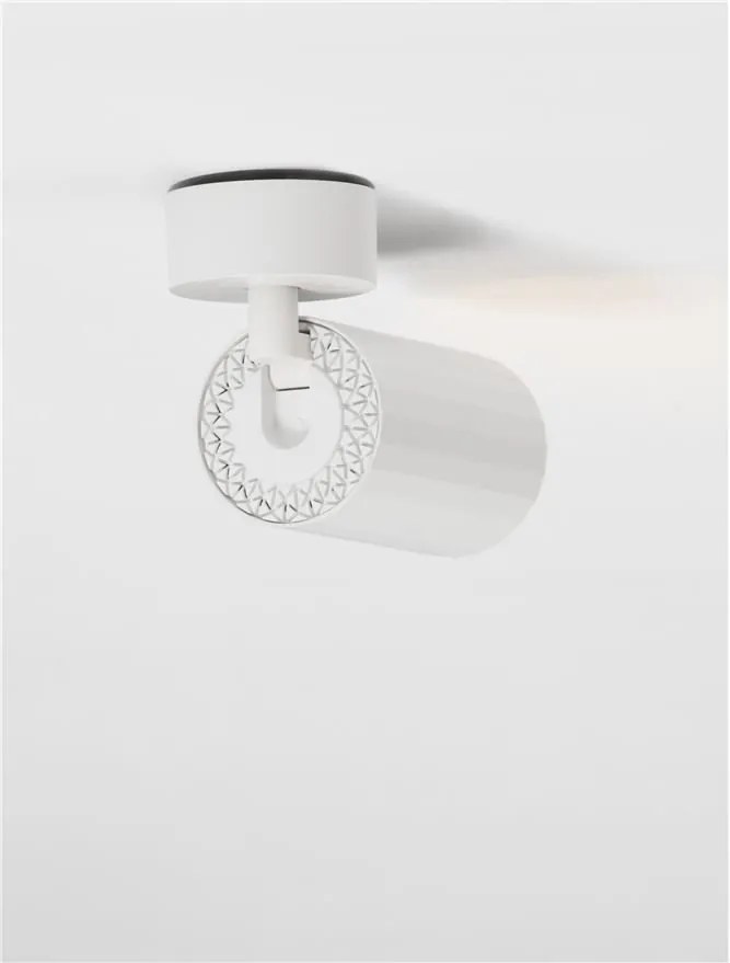 Spot aplicat design tehnic ZELOS alb