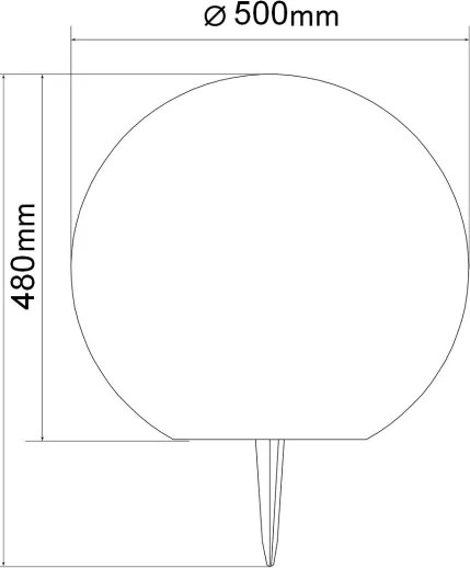 Lampă solară LED KULA, Ø 50 cm, 3,7 V, 2000 mAh, 3000/4000/6500 K, IP65, alb